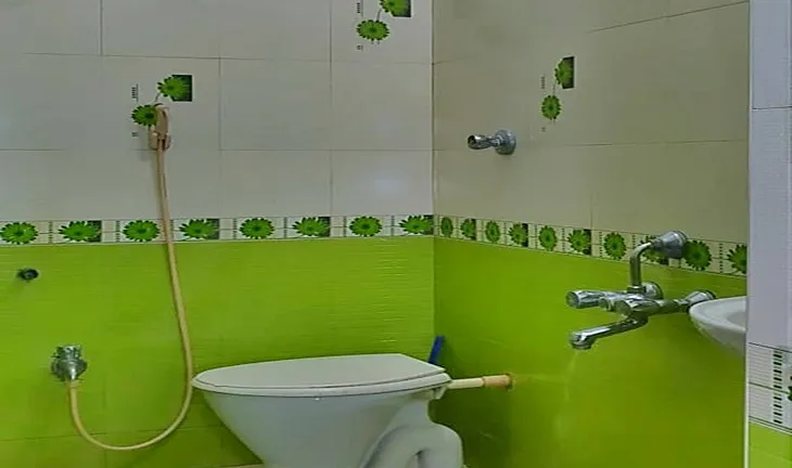 Apartment bathroom with toilet